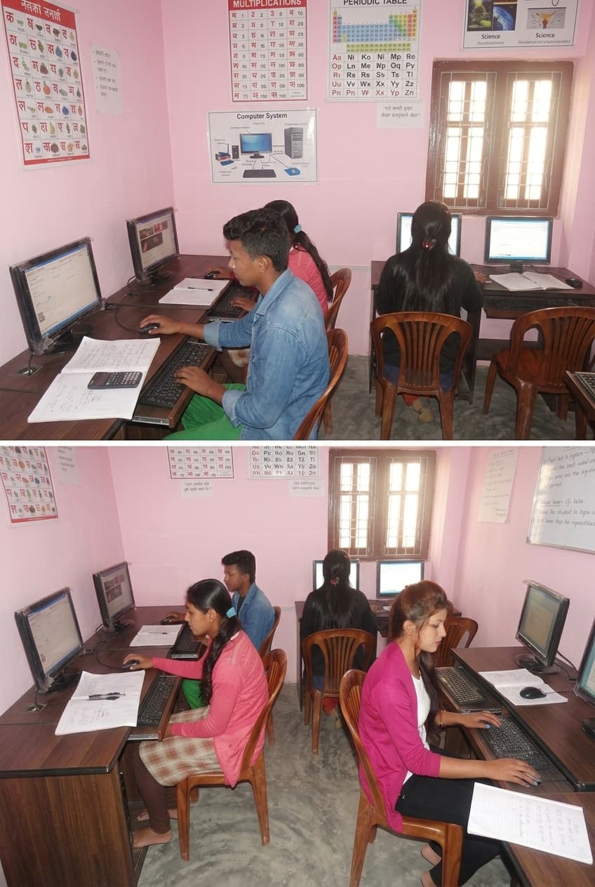 Students collaborating during a classroom training session